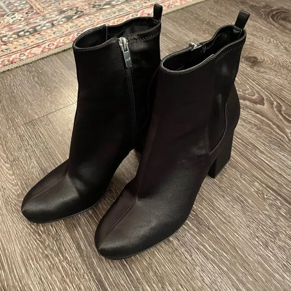 Marc fisher satin ankle boots