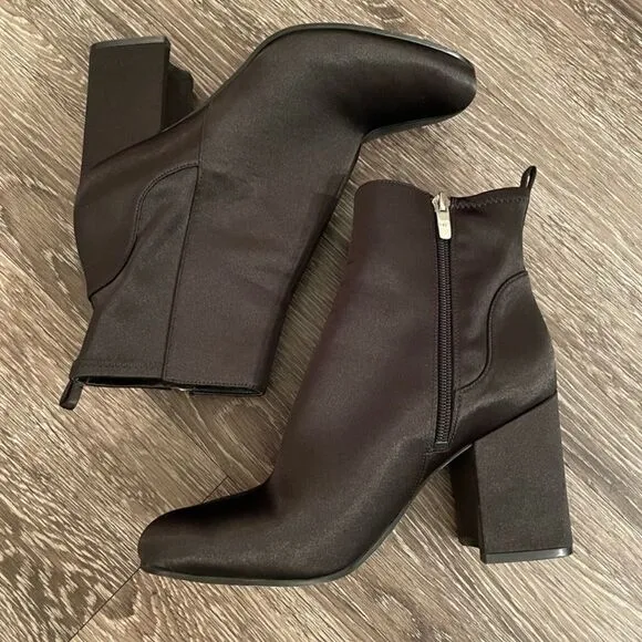 Marc fisher satin ankle boots