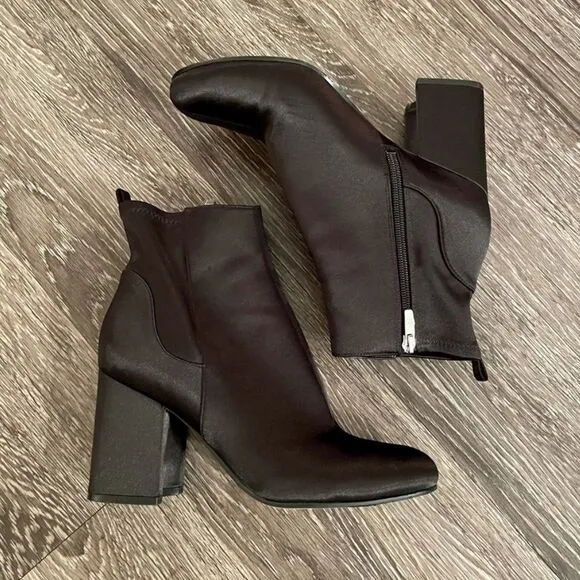 Marc fisher satin ankle boots