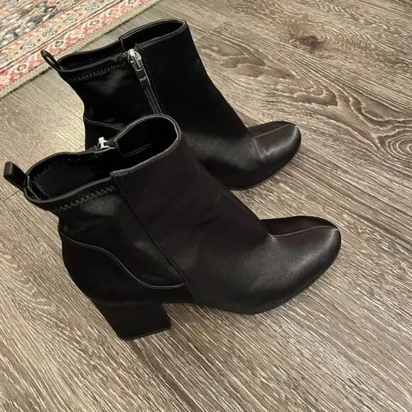 Marc fisher satin ankle boots