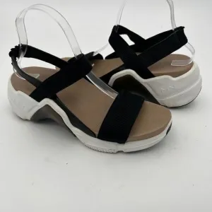 Mark Mason by Skechers Sandals Women's Size 10 Neo Block Black Leather Sandals
