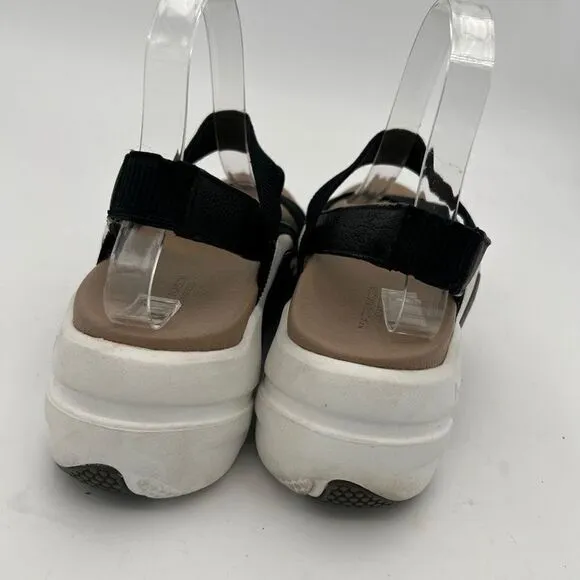 Mark Mason by Skechers Sandals Women's Size 10 Neo Block Black Leather Sandals