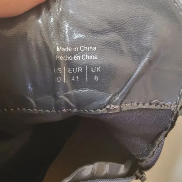 Market &amp; Spruce Combat Lace Up  Ankle Boots Booties Size 10 Grey NWOT