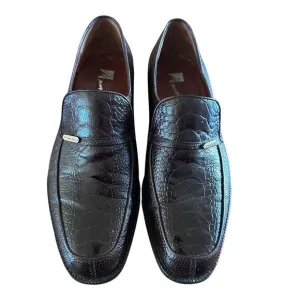Marquez de Leon Dress Shoes Men's Size 25A US 7A Brown Ostrich Leather‎ Slip On