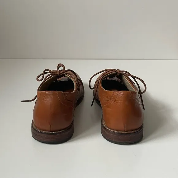 Massimo Dutti Girls’ Brown Leather Shoes with Removable Kiltie Tassle
