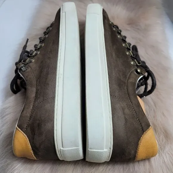 Massimo Dutti Low Top Men's  Brown SuedeSneaker Shoes