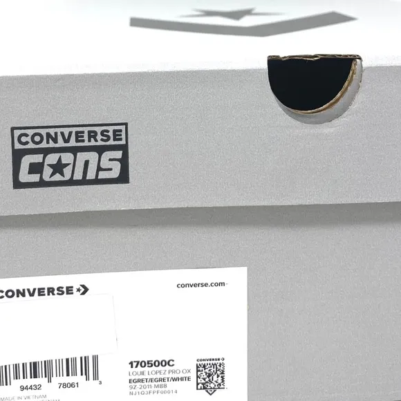 💖MEGA SALE💖Converse Louie Lopez Pro Low Top White Women Leather Shoes 170500C