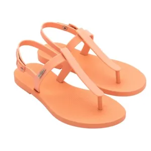 Melissa sun ventura jelly orange t-strap casual comfort sandals size 7
