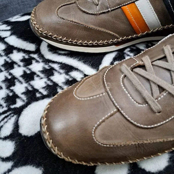 Men Pikolinos Fuencarral Leather Lace Up Brown Casual Shoes Sneaker