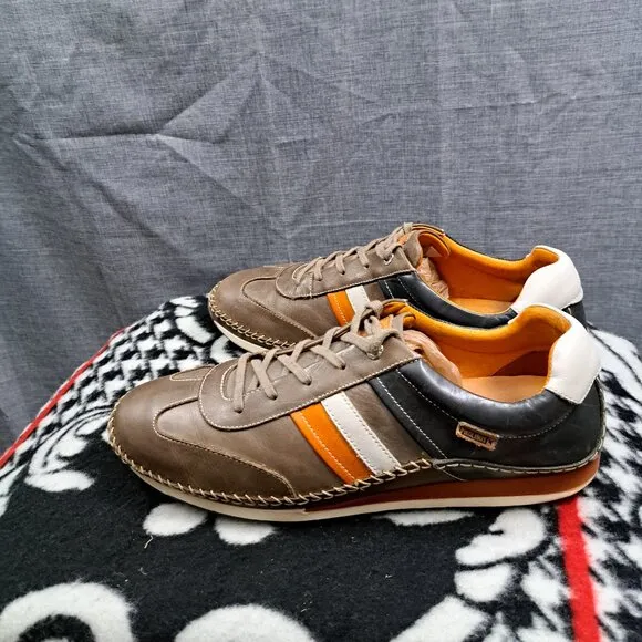 Men Pikolinos Fuencarral Leather Lace Up Brown Casual Shoes Sneaker