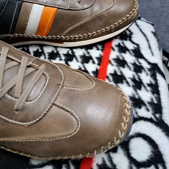 Men Pikolinos Fuencarral Leather Lace Up Brown Casual Shoes Sneaker