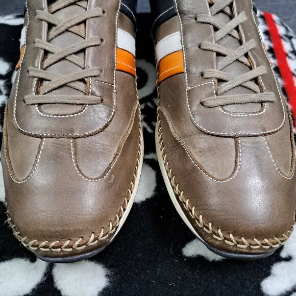 Men Pikolinos Fuencarral Leather Lace Up Brown Casual Shoes Sneaker