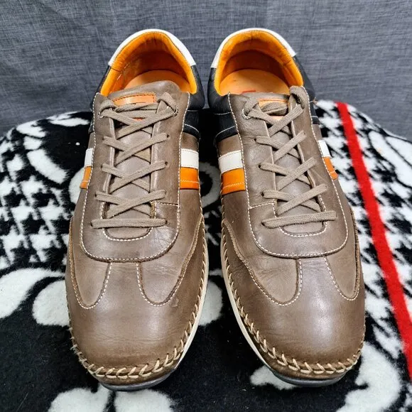 Men Pikolinos Fuencarral Leather Lace Up Brown Casual Shoes Sneaker