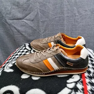 Men Pikolinos Fuencarral Leather Lace Up Brown Casual Shoes Sneaker