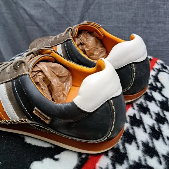 Men Pikolinos Fuencarral Leather Lace Up Brown Casual Shoes Sneaker