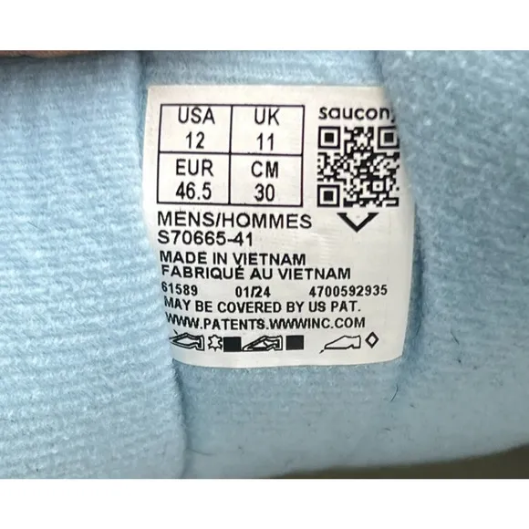 Men Size 12 - Saucony Shadow 5000 Baby Blue &amp; Gray