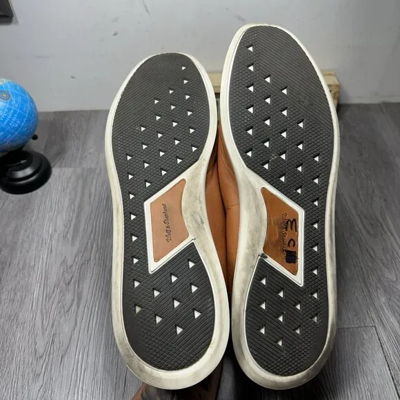 Men Sz 14 Wolf &amp; Shepherd Longwing Crossover Honey Loafer Tan Lace Leather Shoes