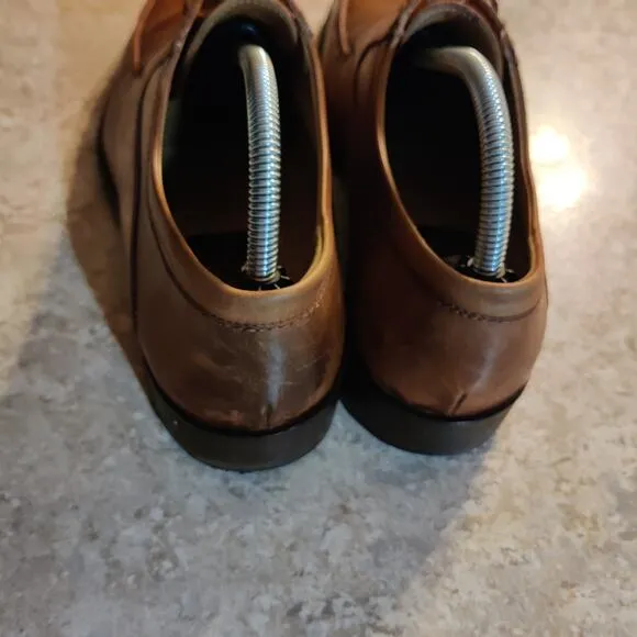 Mens 9.5 M Mercanti Fiorentini Italy Brown Leather Shoes Oxfords Lace-Up Italian
