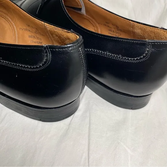 Men's Alan Mcafee Black Oxford Leather Dress Shoes. Made in England Size 13D