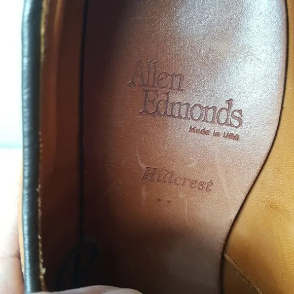Mens Allen Edmonds Hillcrest Oxfords Dress Shoes Size 10 D Brown Leather