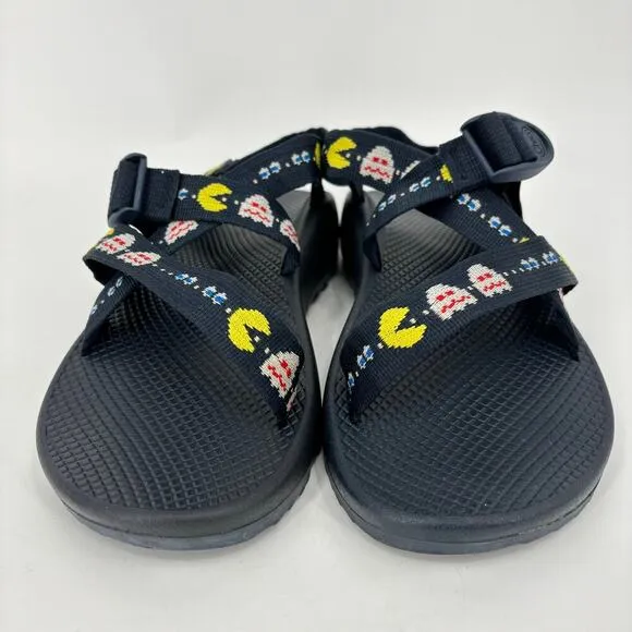 Men's Chaco Z1 Classic Sandals Pac-Man Scaredy Ghost Navy Size 9