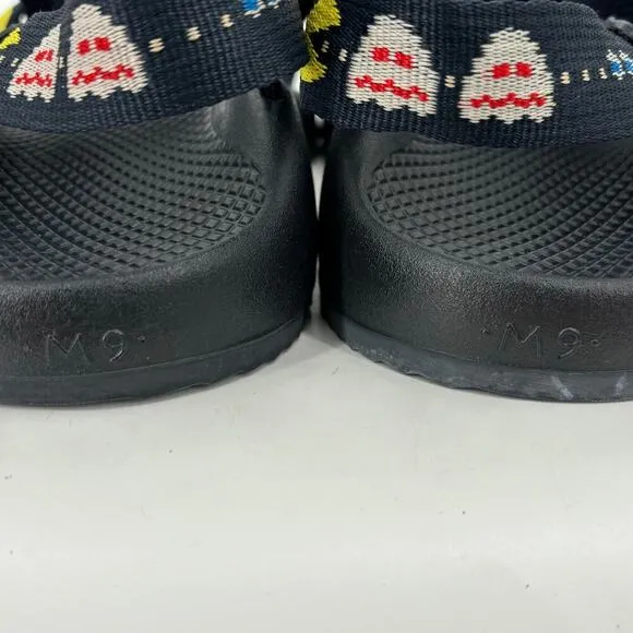 Men's Chaco Z1 Classic Sandals Pac-Man Scaredy Ghost Navy Size 9