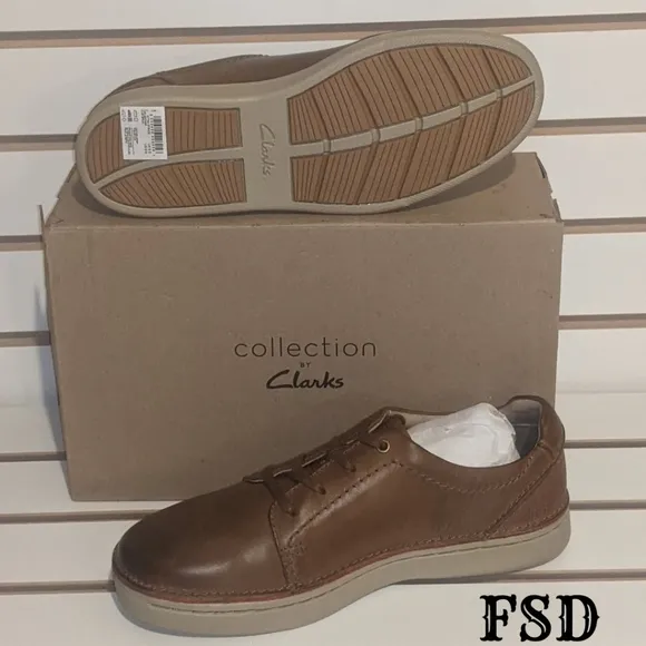 Men's Clark's Kitna Stride Tan Leather Shoes