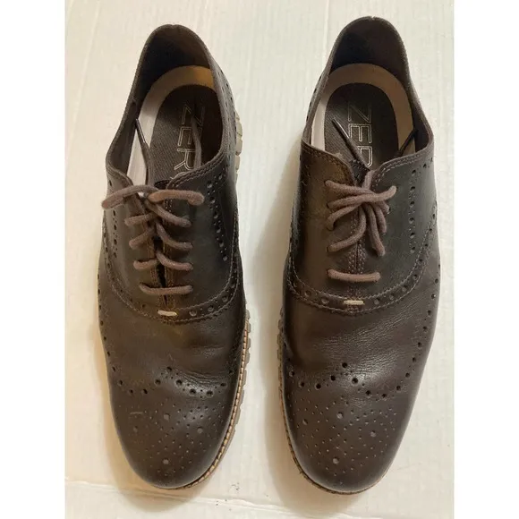 Men’s Cole Haan ZeroGrand Wing Ox Brogue‎ Leather Brown Size 9.5 C25273