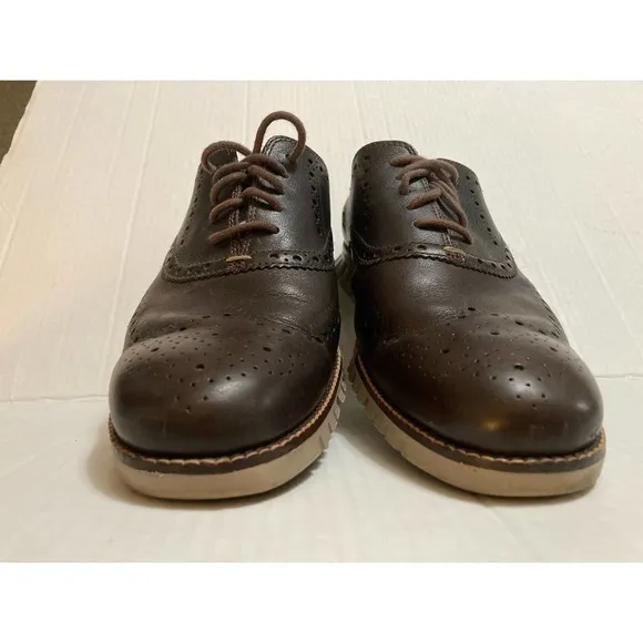 Men’s Cole Haan ZeroGrand Wing Ox Brogue‎ Leather Brown Size 9.5 C25273