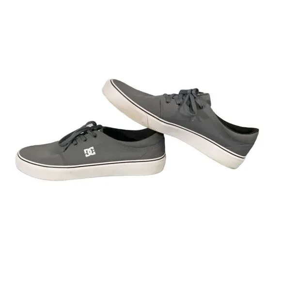 Men’s DC Dark Gray Lace Up Low Top Casual Skate Sneakers Shoes Size 14 M