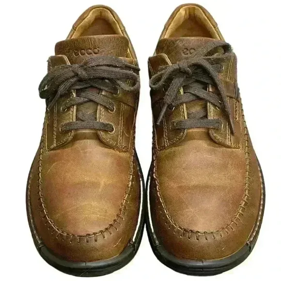 Mens ECCO Original Fusion Leather Lace Shoes EU 43 (US 9.5) Perfect Condition