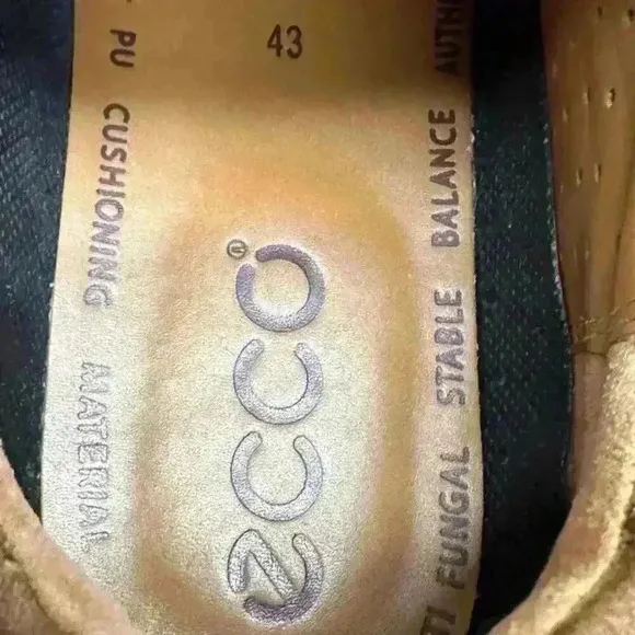 Mens ECCO Original Fusion Leather Lace Shoes EU 43 (US 9.5) Perfect Condition