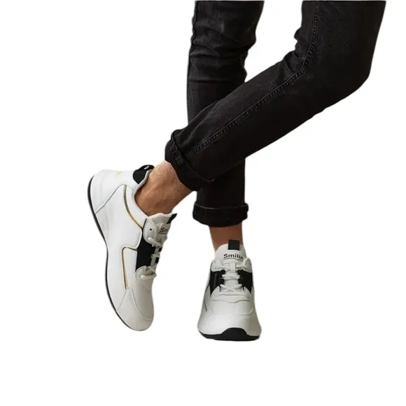 Men'S Fashion Sneakers, Round Toe Lace-Up Outdoor Shoes For Men