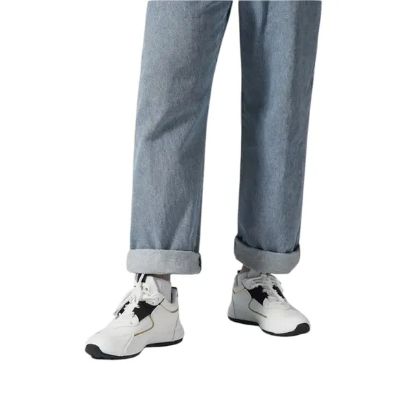 Men'S Fashion Sneakers, Round Toe Lace-Up Outdoor Shoes For Men