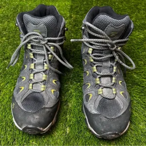 Men's Gray and Green Hiking Shoes