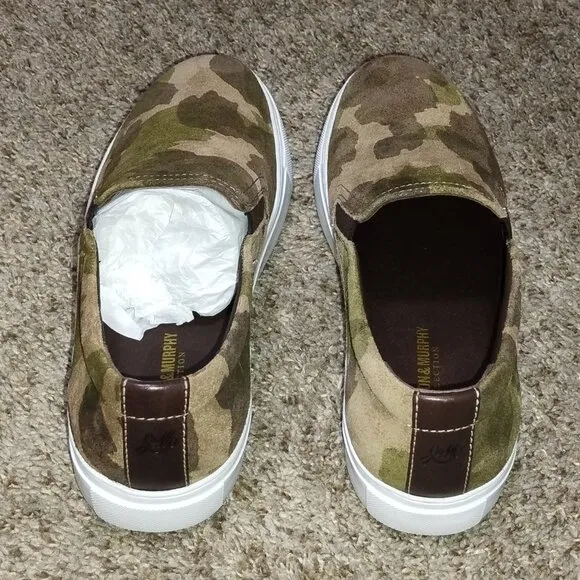 Men's Johnston &amp; Murphy Anson Slip- Camouflage Shoes Size US 10.5 M. NWOB.