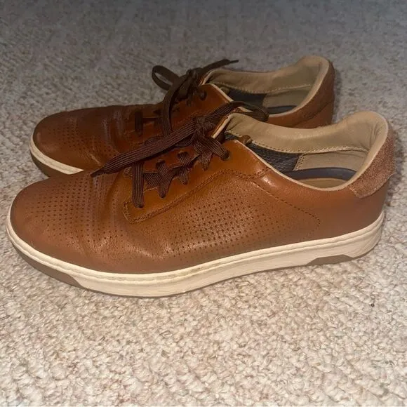 Men’s Johnston &amp; Murphy Tan Leather Shoes Sneakers size 10