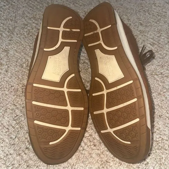 Men’s Johnston &amp; Murphy Tan Leather Shoes Sneakers size 10