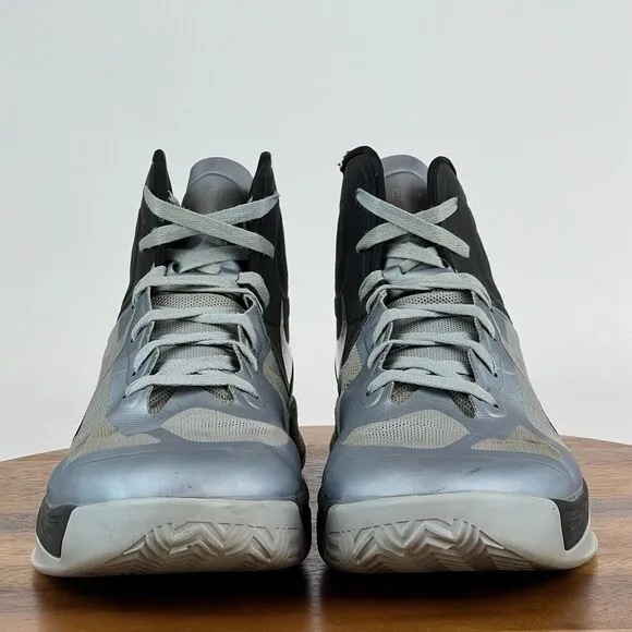 Mens Nike Zoom HyperFuse Gray‎ High Athletic Basketball Shoes Sneakers Size 12 M