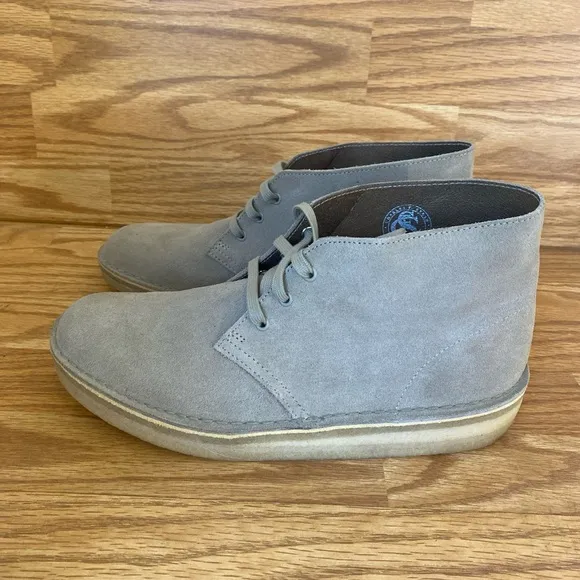 Men's Shoes Clarks Originals DESERT COAL Ankle Boots STONE SUEDE Size 10 M NWT