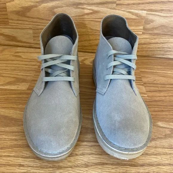 Men's Shoes Clarks Originals DESERT COAL Ankle Boots STONE SUEDE Size 10 M NWT