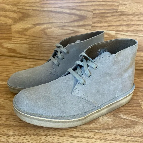 Men's Shoes Clarks Originals DESERT COAL Ankle Boots STONE SUEDE Size 10 M NWT