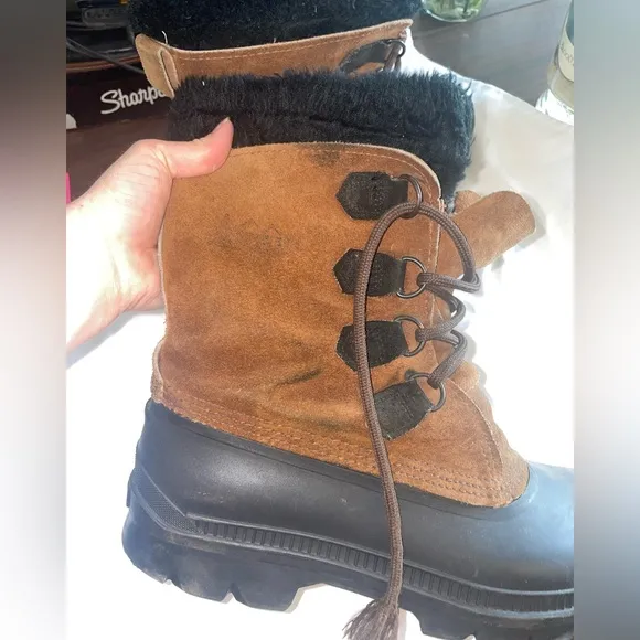 Mens Sorel size 13 black and brown Snow boots
