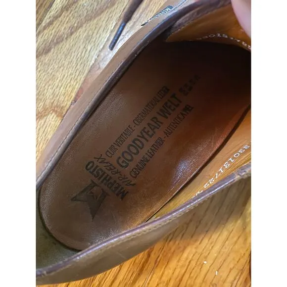 Mephisto air relax Goodyear genuine leather oxford shoes mens 10 CAOUTCHOUC
