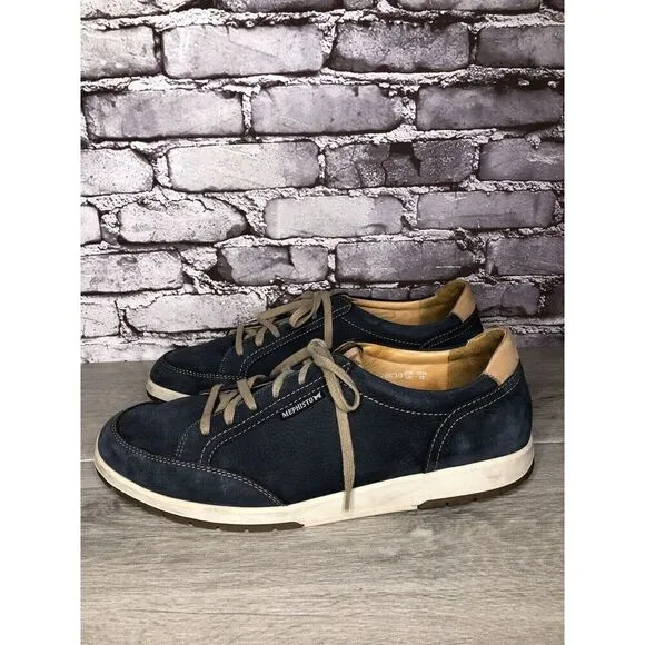 Mephisto Blue Suede Leather Lace Up Comfort Casual Shoes Men Sz 13M US/46EU