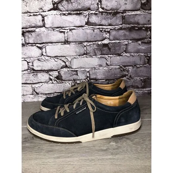 Mephisto Blue Suede Leather Lace Up Comfort Casual Shoes Men Sz 13M US/46EU