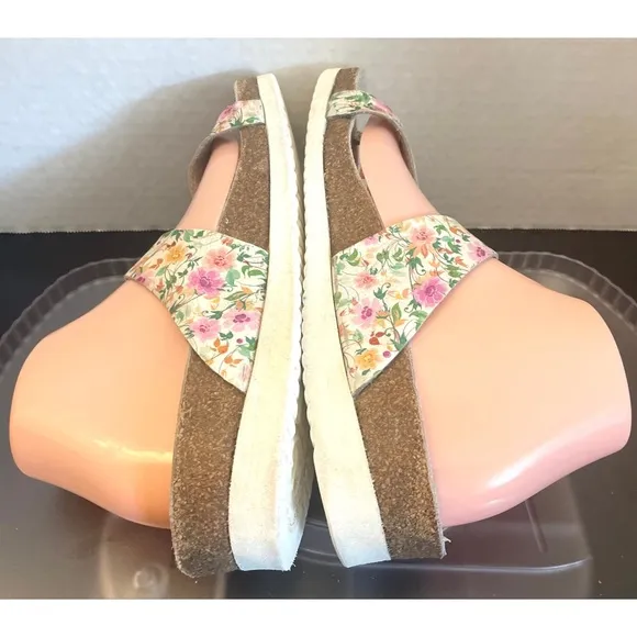 Mephisto Helen Brights White Floral Print  Sandals Women's Size EU41/US 11