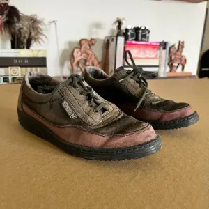 Mephisto Suede Loe Top Contrast Lace Up Shoes