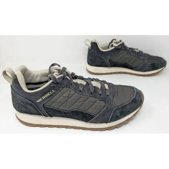 Merrell Alpine Sneaker Men's Size 8.5‎ Suede Leather Shoes Raven Black J004311