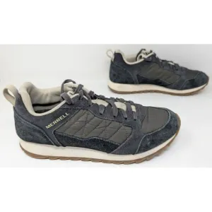 Merrell Alpine Sneaker Men's Size 8.5‎ Suede Leather Shoes Raven Black J004311